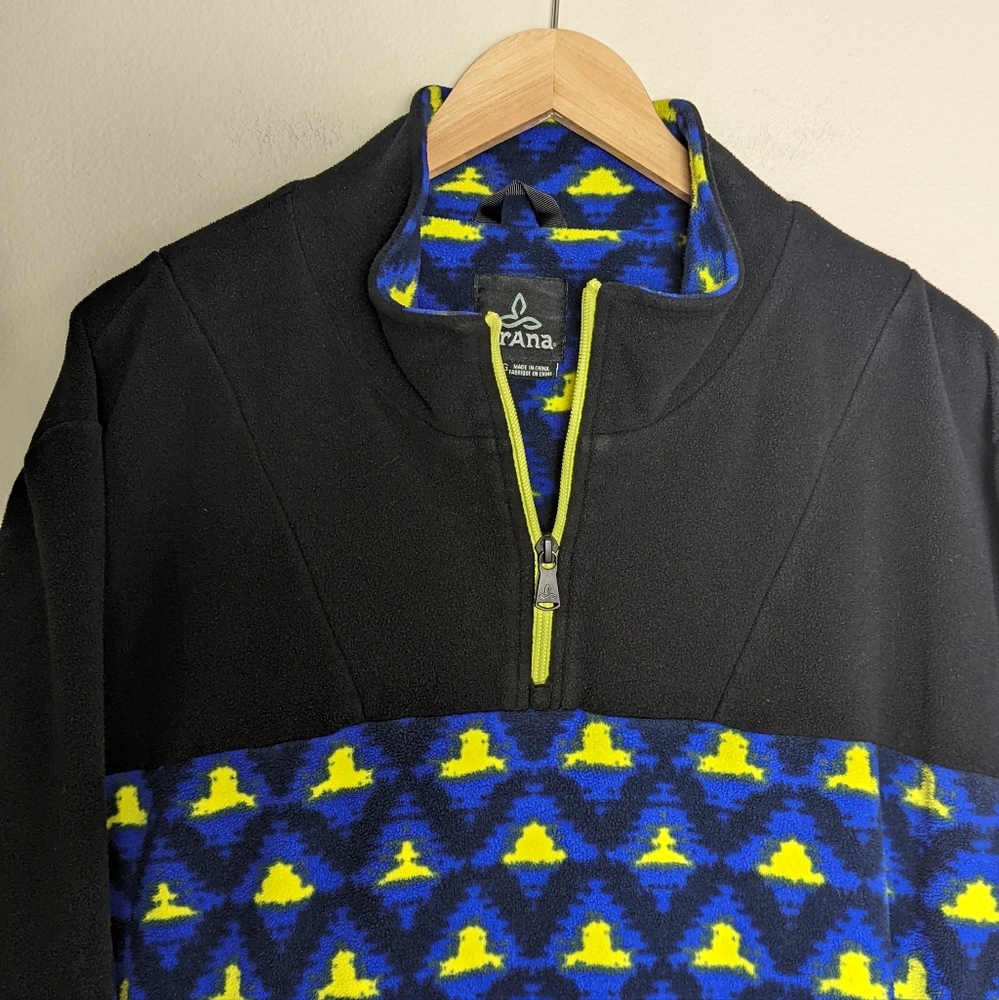 Prana | Arnu Quarter Zip Jacket Fleece Geometric Print - Picture 2 of 9